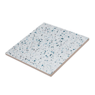 Terrazzo Elegant Teal Blue Grönt White Grått Ret Kakelplatta