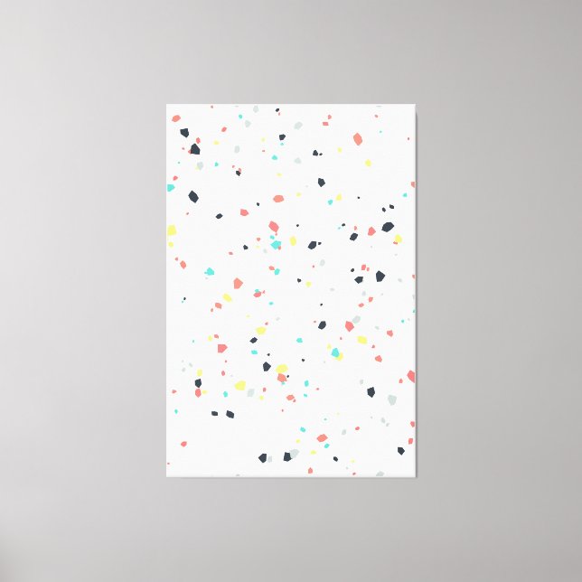 Terrazzo Fläckig Sömlös Mönster Canvastryck (Framsida)