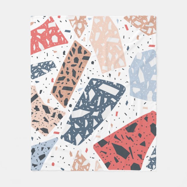 Terrazzo floor marble seamless hand drawn pattern  fleecefilt (Framsidan)