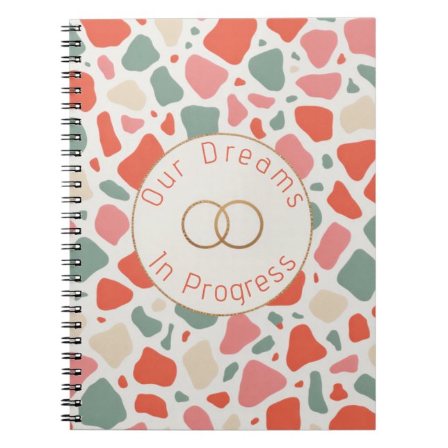 Terrazzo & Gold Wedding | Modern & Fun Celebration Anteckningsbok (Framsidan)