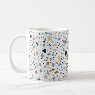 Terrazzo golv marmor, sömlös, handgjord patrull kaffemugg
