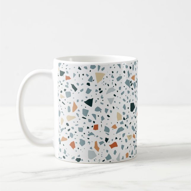 Terrazzo golv marmor, sömlös, handgjord patrull kaffemugg (Vänster)