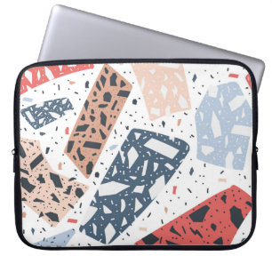 Terrazzo golv marscherar sömlös hand plockade möns laptop fodral