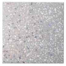 Terrazzo Grå Vit Pastell Minimal Modern Sten
