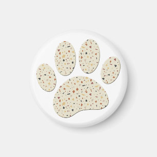 Terrazzo Hund Pawprint Mönster Art Magnet