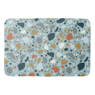 Terrazzo i blått badrumsmatta