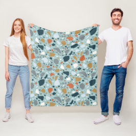 Terrazzo i blått fleecefilt