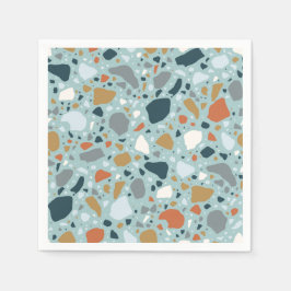 Terrazzo i blått pappersservett