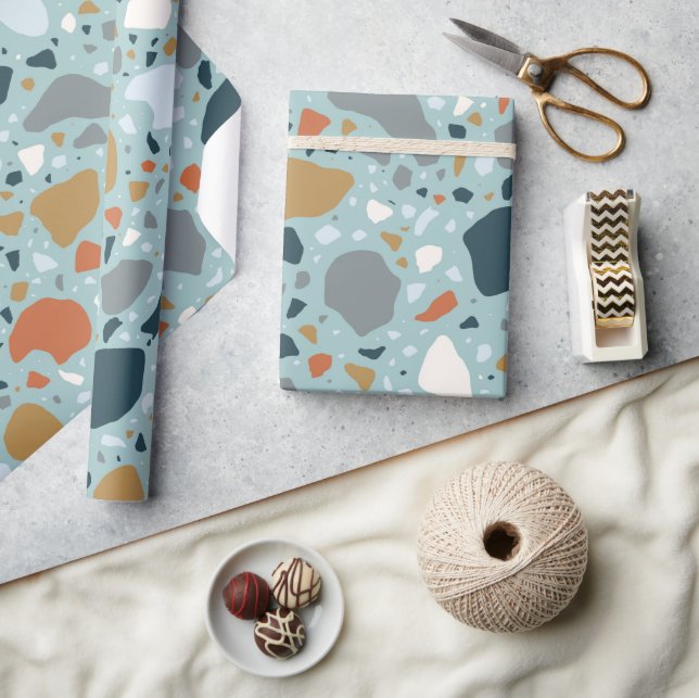 Terrazzo i blått presentpapper (Hantverk)