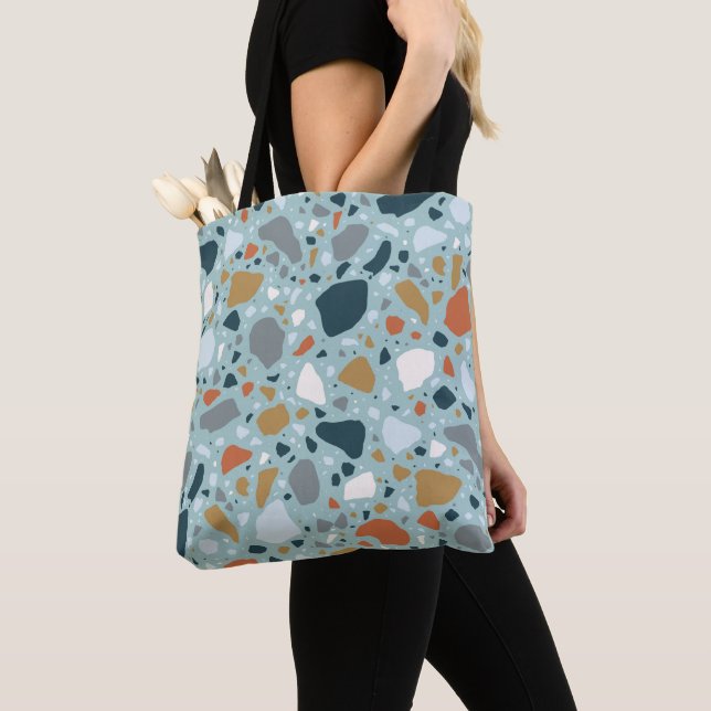 Terrazzo i blått tygkasse (Närbild)