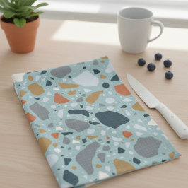 Terrazzo In Blue Kökshandduk