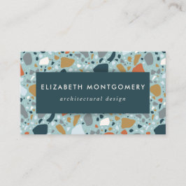 Terrazzo In Blue Visitkort