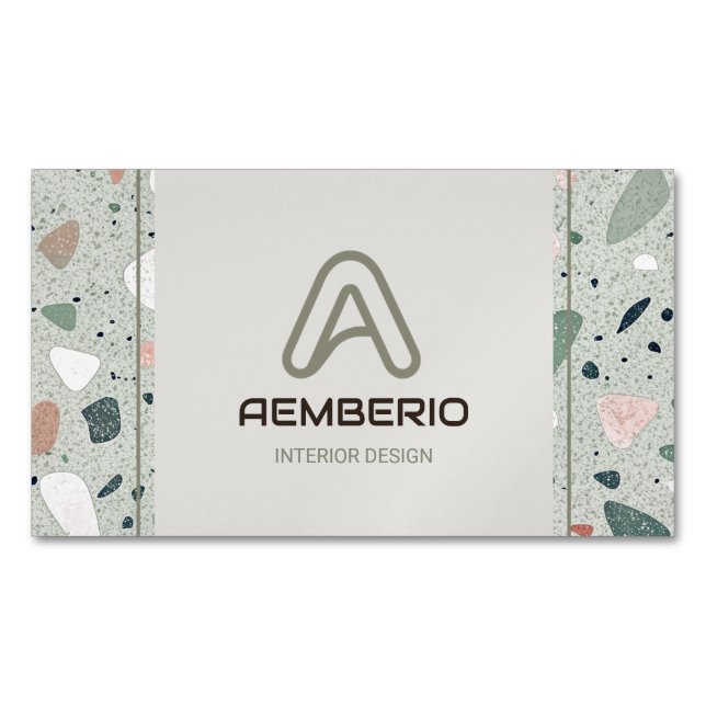 Terrazzo Inredningsdesign  Magnetiska Visitkort (Framsida)