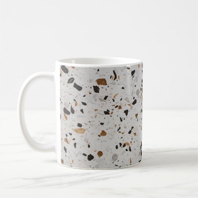 Terrazzo konsert: Vintage Abstract Design Kaffemugg (Vänster)