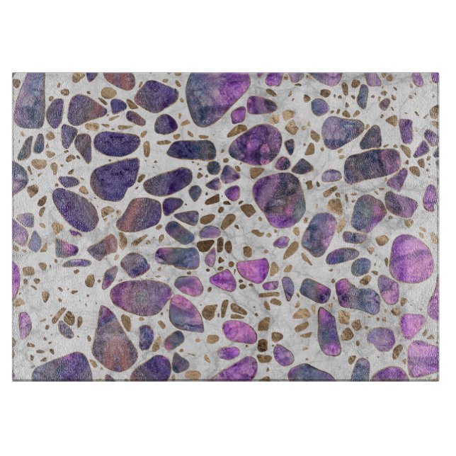 Terrazzo - Labradorite och guld på marmor #1 (Framsidan)