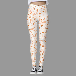 Terrazzo Modern Abstrakt Terracotta Leggings