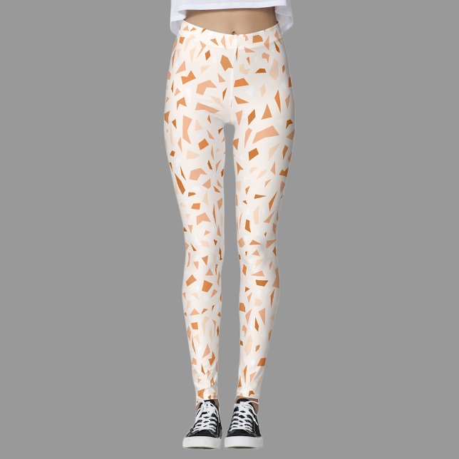 Terrazzo Modern Abstrakt Terracotta Leggings (Skapare uppladdad)