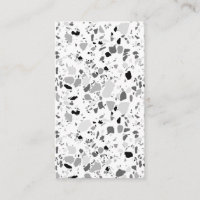 Terrazzo mönster affärskort svartvit