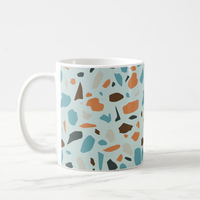 Terrazzo Mönster Blue Kaffemugg (Vänster)