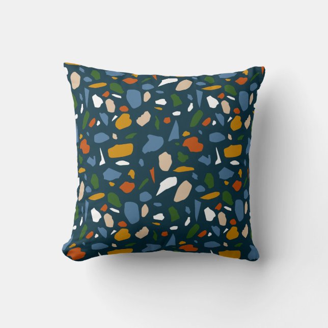 Terrazzo Mönster Blue Kudde (Framsida)