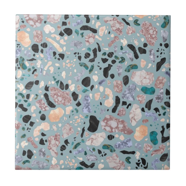 Terrazzo mönster tile kakelplatta (Framsidan)