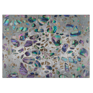 Terrazzo - pärlemorfärg mosaisk Abalone och guld