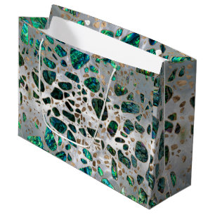 Terrazzo - pärlemorfärg mosaisk Abalone och guld