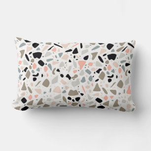 Terrazzo Peach/Chevron Lumbar Pillow Lumbarkudde