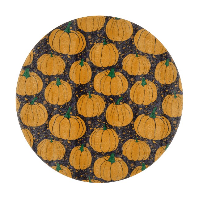Terrazzo pumpkins, vintage mönster hösten. (Framsidan)