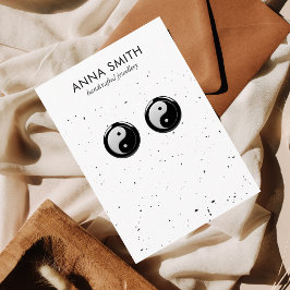 Terrazzo Stone Kraft Marble Earring Visning Visitkort