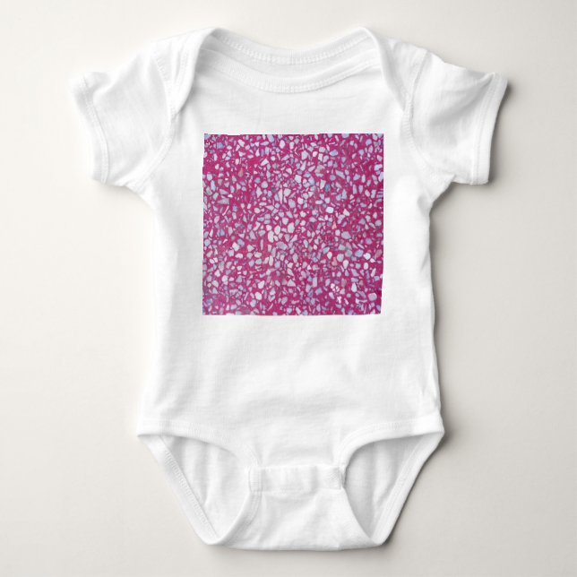 Terrazzo Struktur: Rosa White Elegance. T Shirt (Framsida)