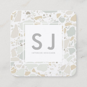 Terrazzo Struktur Simple Modern Insida Designer Fyrkantigt Visitkort