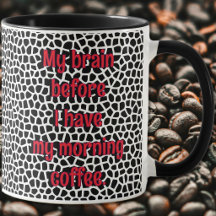 Terrazzo-Svart-Rolig Mugg för Kaffeälskare