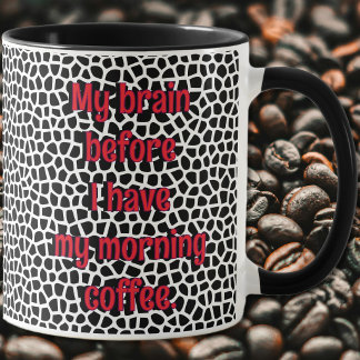 Terrazzo-Svart-Rolig Mugg för Kaffeälskare