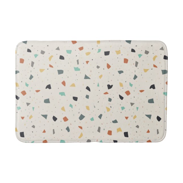 Terrazzo Tile Confetti Modern Stil Earth Tones Badrumsmatta (Framsidan)