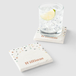 Terrazzo Tile Confetti Modern Stil Earth Tones Stenunderlägg