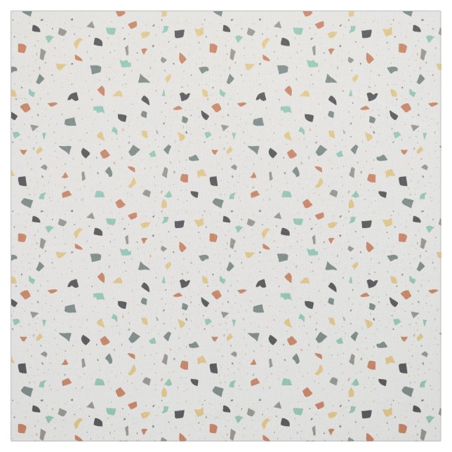 Terrazzo Tile Confetti Modern Stil Earth Tones Tyg (Provkarta)