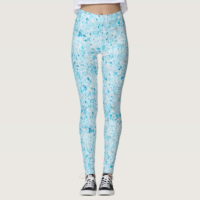 Terrazzo Tryck Leggings – Modern Stil (Framsida)