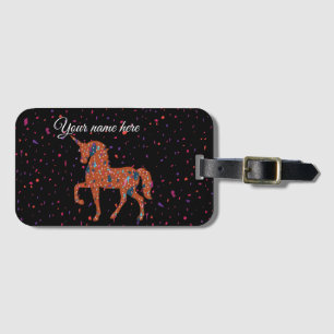 Terrazzo Unicorn Bagagebricka