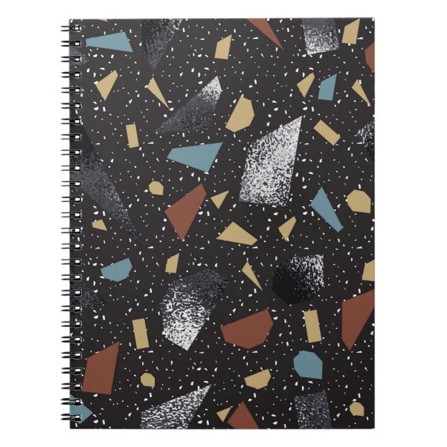 Terrazzo Vintage Yta Design Anteckningsbok (Framsidan)