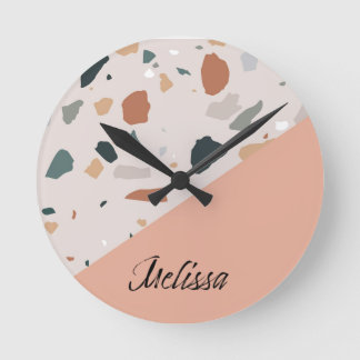 Terrazzo Wall Clock Rund Klocka