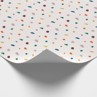 Terrazzo Wrapping Papper - Retro Terrazzo Mönster Presentpapper