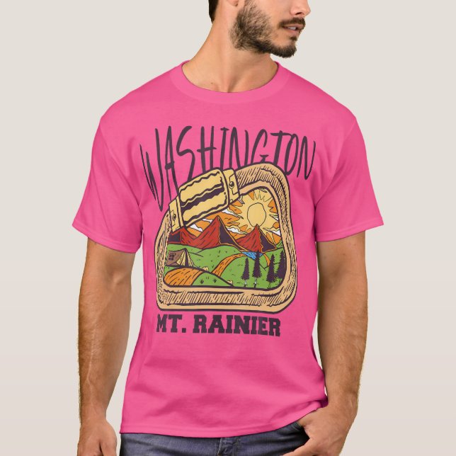 Terrber Washington Mount Rainier Mountaineer Natur T Shirt (Framsida)