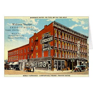 Terre Haute Indiana Indois hotell Hälsningskort