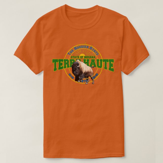 Terre Haute Indiana State-gåva T Shirt (Design framsida)