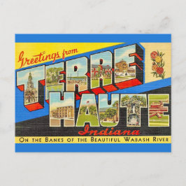 Terre Haute Indiana Vintage vykort