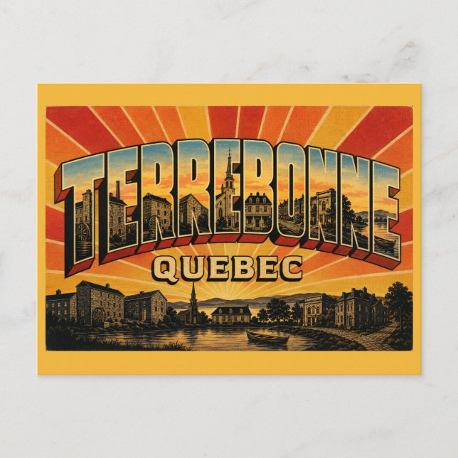Terrebonne Quebec Historiska Förort Vykort (Framsida)