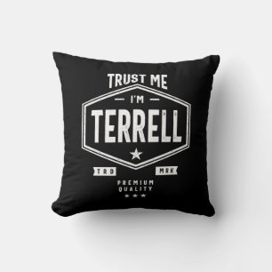 Terrell Personlig Namn Birthday Gift Kudde