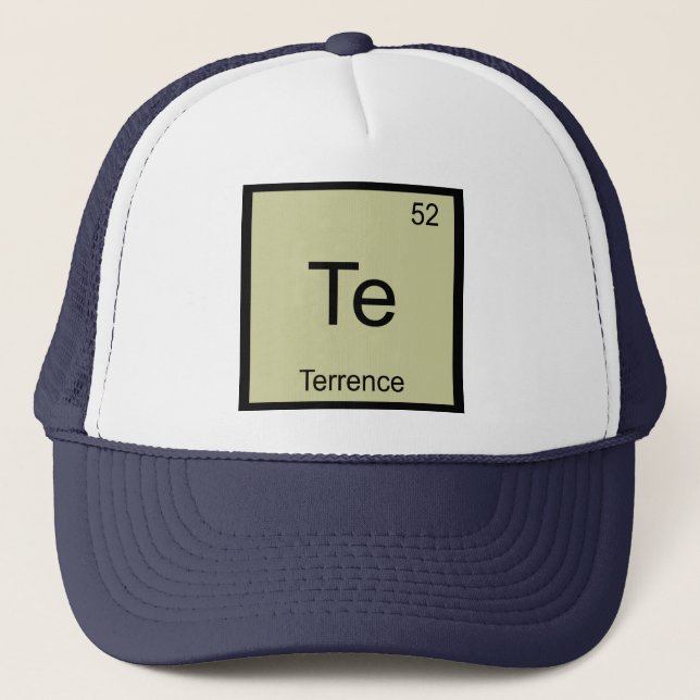 Terrence Namn Kemiskt Element Periodiska Systemet Truckerkeps (Framsida)