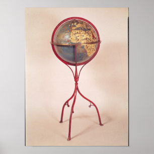 Terrestrial jordklot, visning Indiska oceanen Poster